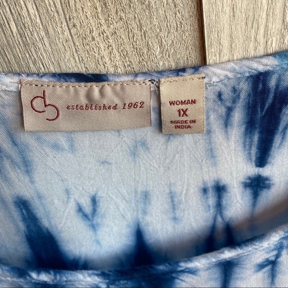 Christopher banks tie dye fringe top 1X - Picture 8 of 13